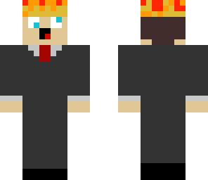 tux guy with flames on his head
