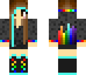 rainbow gothic chick