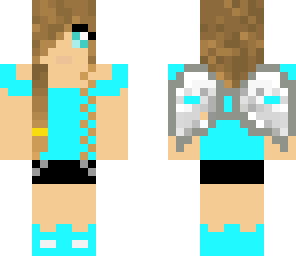 angel girl with clothes to be home