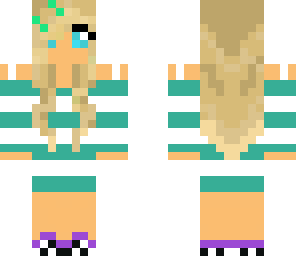 girl in cyan