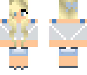 blue blonde girl