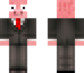 crazy pig in suit