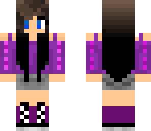cute purple scene girl