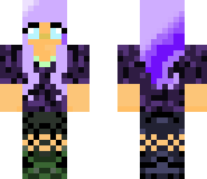 blue eyes and purple hair