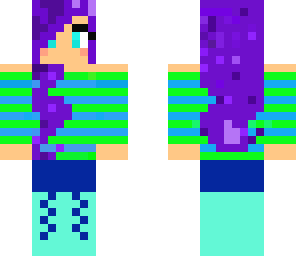 finished purple hair girl