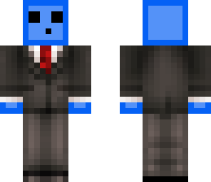 blue slime in suit