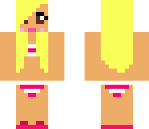 cute bikini girl with ribbon flip flops