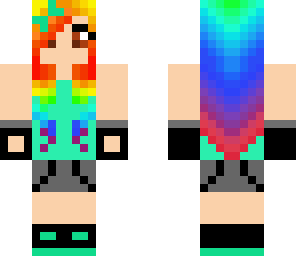 rainbow haired girl