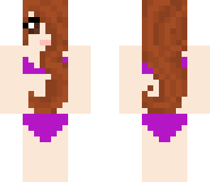 purple pretty bikini girl