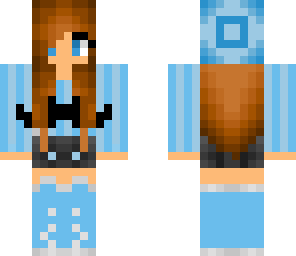 blue mustcahe girl