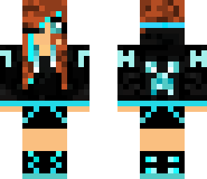 neon blue creeper girl