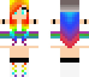 rainbow girl wearing beanie