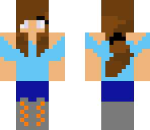 cool epic stlye-ish herobrine girl steve skin