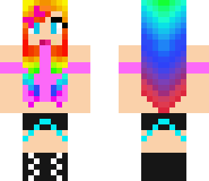 rainbow girl  with cute bow