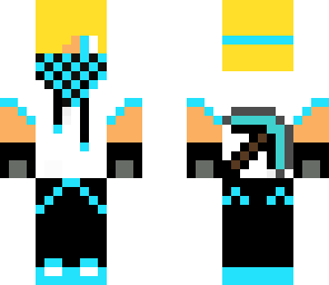 blue and white