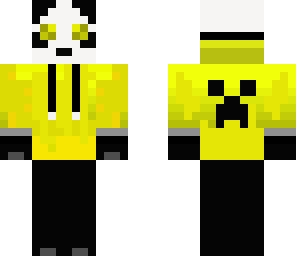 yellow hoodie panda
