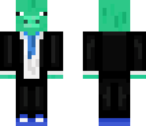 alien pig in a suit