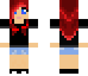 casual red head girl with headphones
