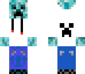 blue creeper in a hoodie