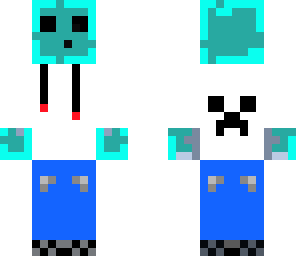 blue slime in hoodie