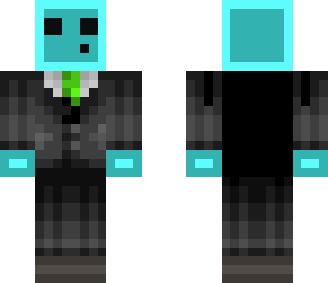 blue slime in a suit