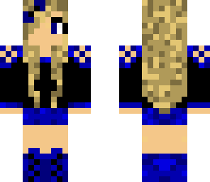 blue and black girl