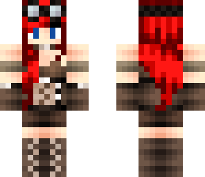 red punk steam girl