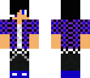 purple and blue teenager