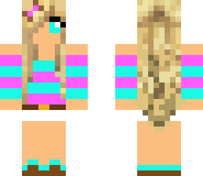 light blue and pink girl