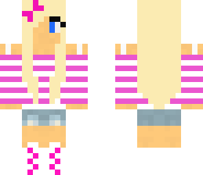 cute pink striped girl