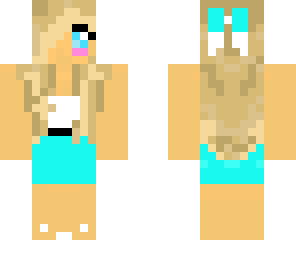blue prom girl