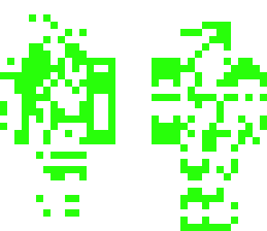 green randomly placed pixels