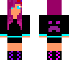 pink haired creeper girl