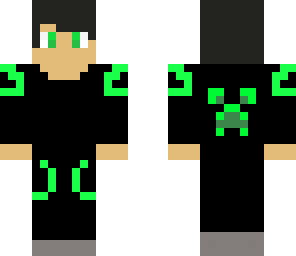 creeper hoodie boy green
