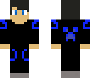 creeper hoodie boy blue