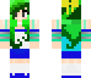 green haired girl