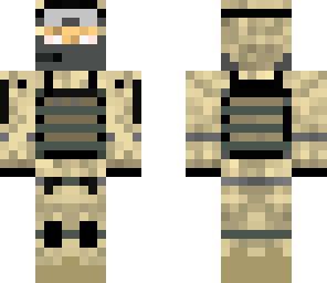 herobrine desert storm with gun