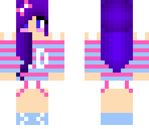 purple haired girl