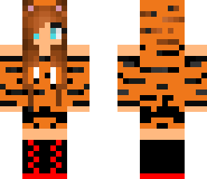 cool tiger girl with red boots updated