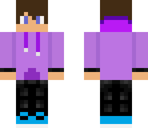 purple hoodie - headphones