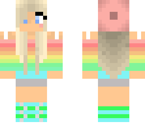 rainbow girl with beanie
