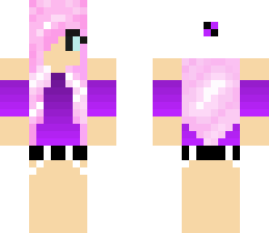 purple girl white beanie
