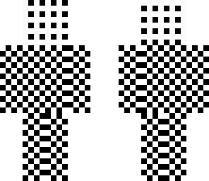 black and white