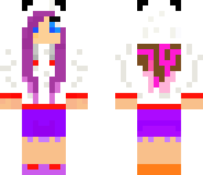 purple haired panda girl