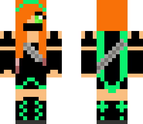 black and green ninja girl