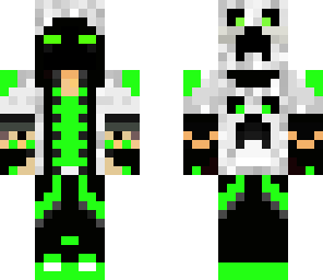 white and green creeper hoodie update
