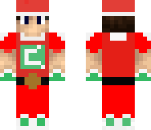 mojang in a santa suit