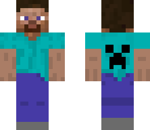steve with a creeper t-shirt