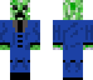 creeper in a blue tux