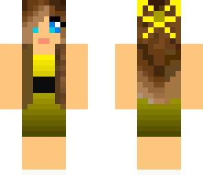 yellow gurl with bow